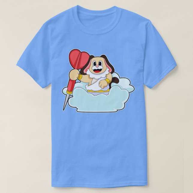 Dog at Darts with Dart 2 T-Shirt (Design Front)