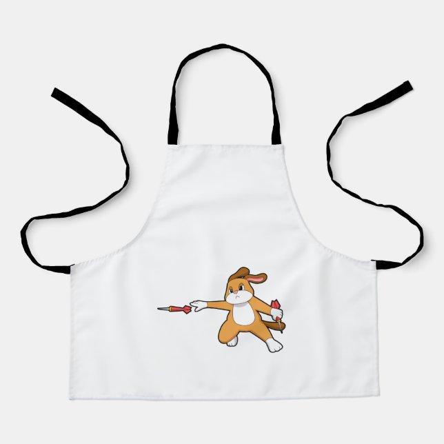 Dog at Darts with Dart.PNG Apron (Front)
