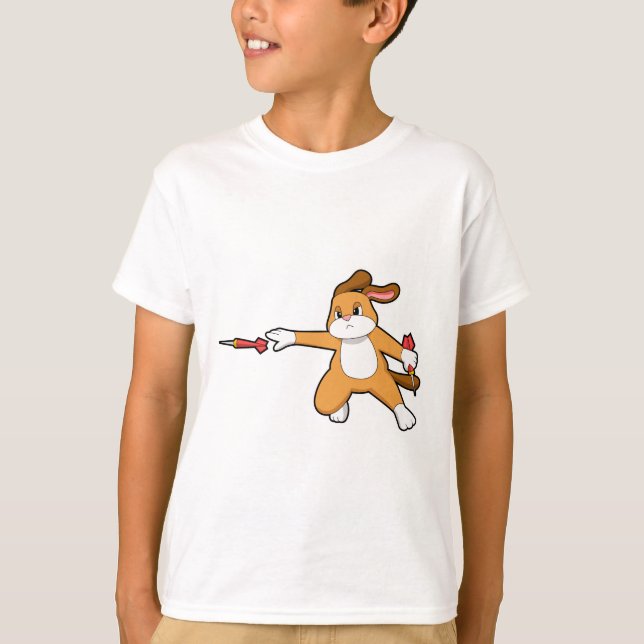 Dog at Darts with Dart.PNG T-Shirt (Front)