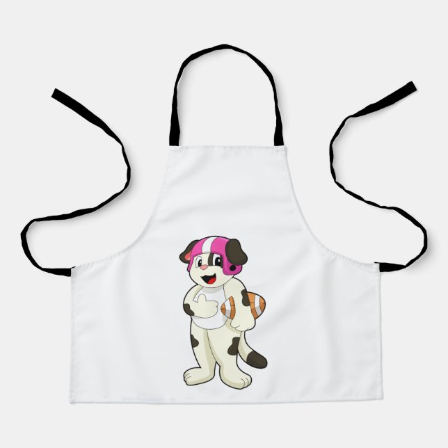Dog at Football Sports Apron (Front)