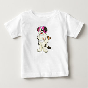 Dog at Football Sports Baby T-Shirt
