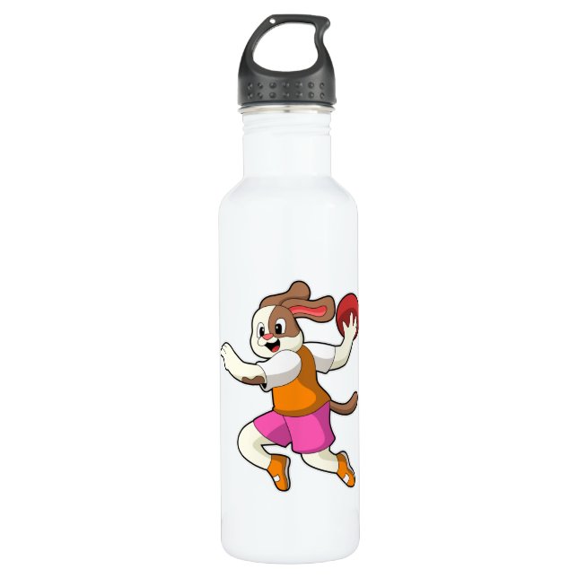 Dog at Handball player with Handball 710 Ml Water Bottle (Front)