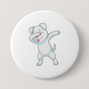 Dog at Hip Hop Dance Dab 7.5 Cm Round Badge