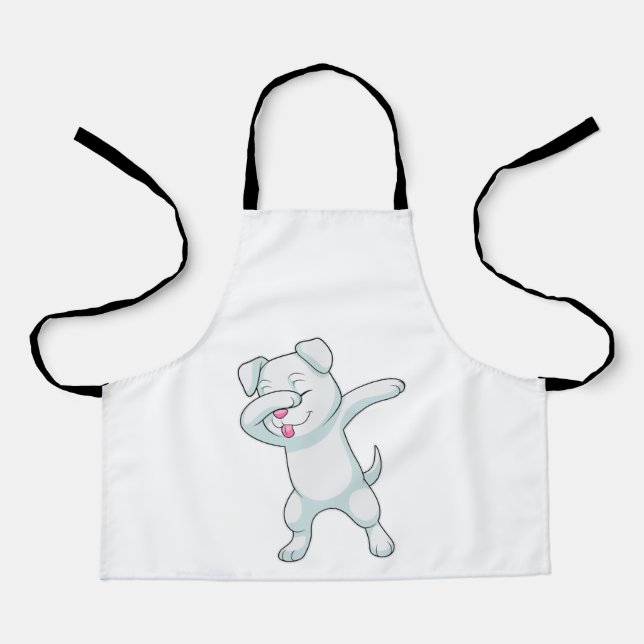 Dog at Hip Hop Dance Dab Apron (Front)