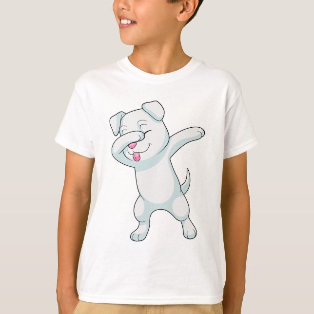 Dog at Hip Hop Dance Dab T-Shirt (Front)