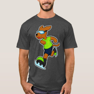 Dog at Ice skating with Goggles T-Shirt