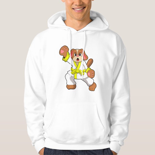 Dog at Karate Martial arts Hoodie (Front)