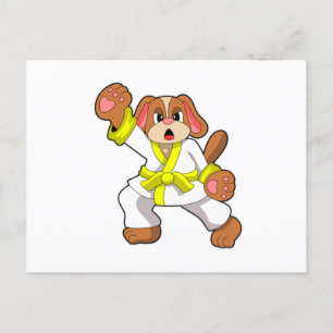 Dog at Karate Martial arts Postcard