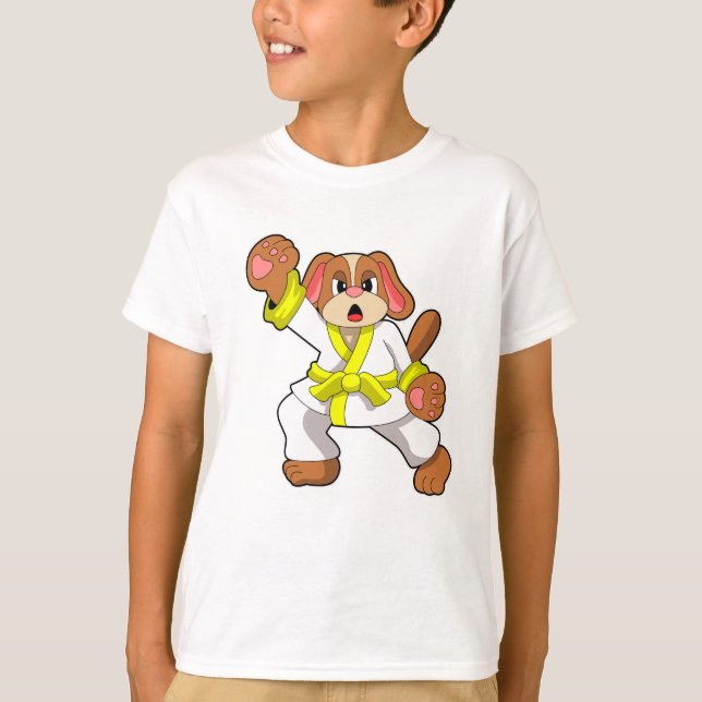 Dog at Karate Martial arts T-Shirt (Front)