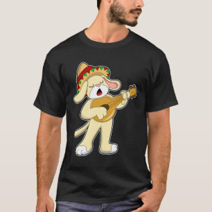 Dog at Music with Guitar T-Shirt