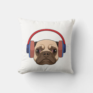 Dog at Music with Headphone Cushion