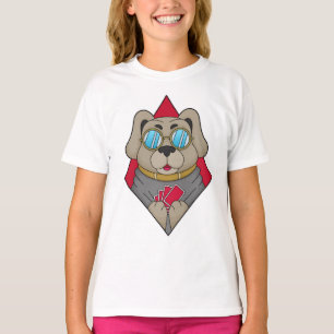 Dog at Poker with Poker cards T-Shirt