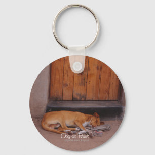 Dog at Rest Key Ring