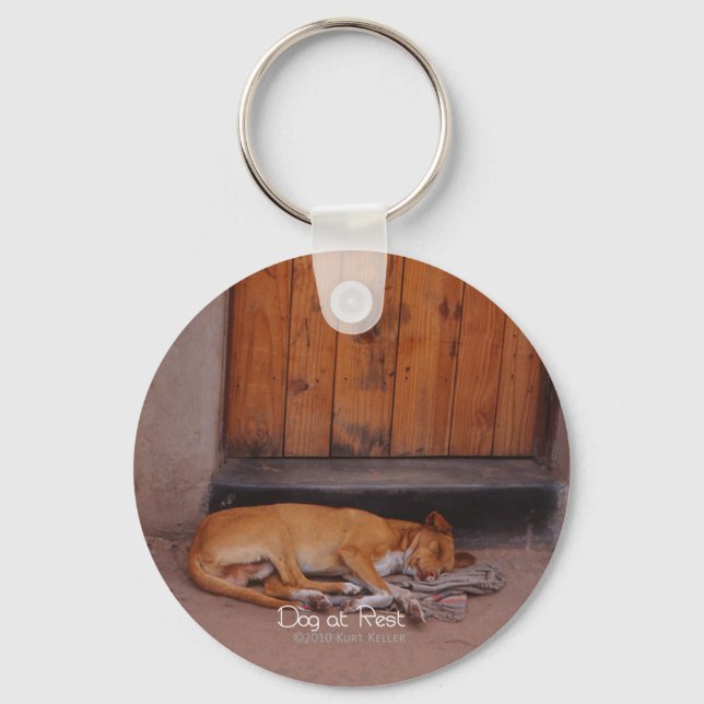 Dog at Rest Key Ring (Front)