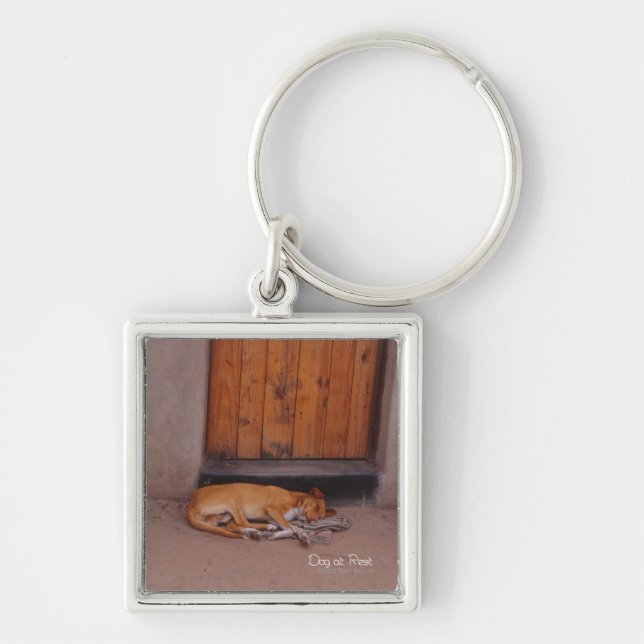 Dog at Rest Key Ring (Front)
