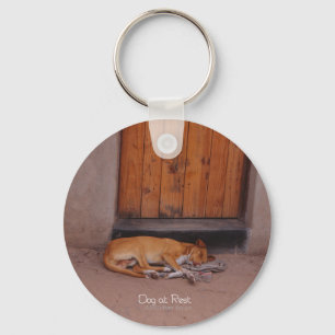 Dog at Rest Keychain