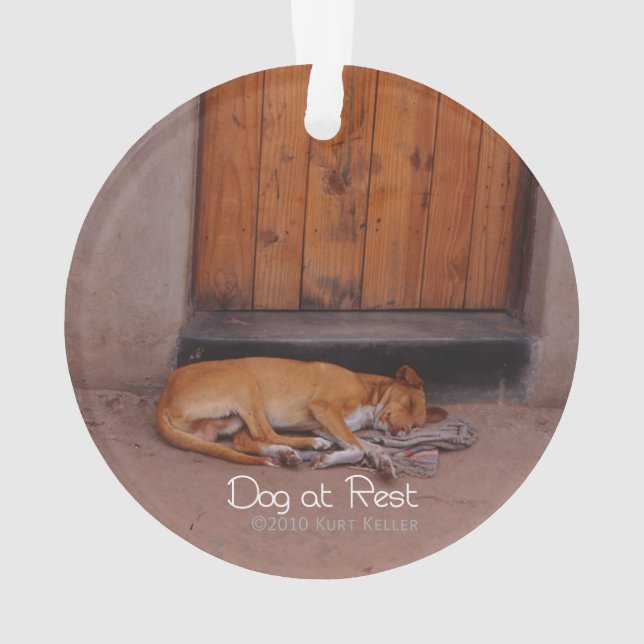 Dog at Rest Ornament (Back)