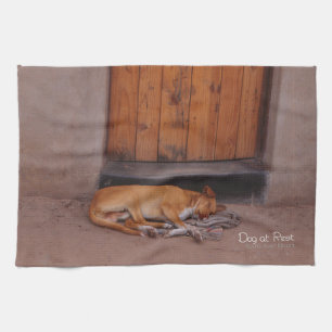 Dog at Rest Tea Towel