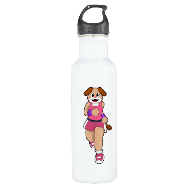 Dog at Running 710 Ml Water Bottle (Front)