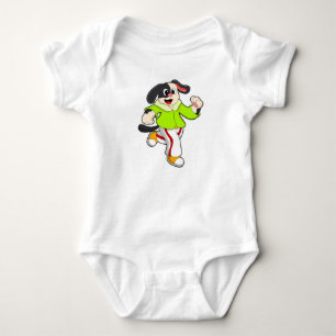 Dog at Running Baby Bodysuit