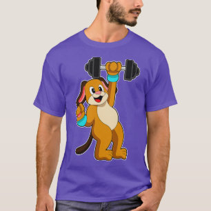 Dog at Strength training with Dumbbell T-Shirt