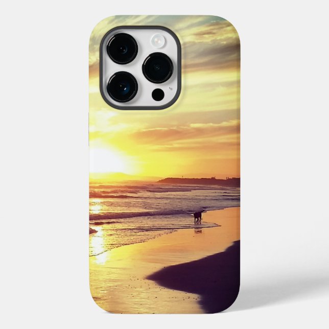 Dog at Sunset Phone Case (Back)