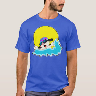 Dog at Swimming with Swim goggles T-Shirt