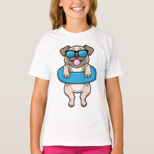 Dog at Swimming with Swim ring T-Shirt