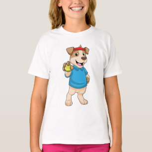 Dog at Tennis with Tennis ball T-Shirt