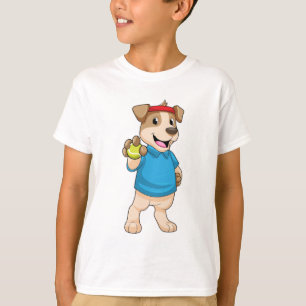 Dog at Tennis with Tennis ball T-Shirt