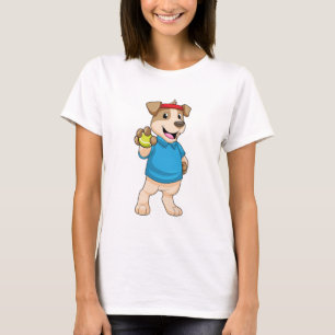 Dog at Tennis with Tennis ball T-Shirt