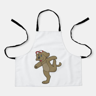 Dog at Yoga Fitness Apron