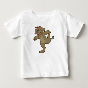 Dog at Yoga Fitness Baby T-Shirt