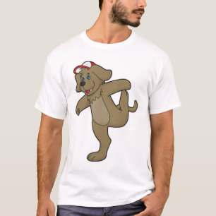 Dog at Yoga Fitness T-Shirt
