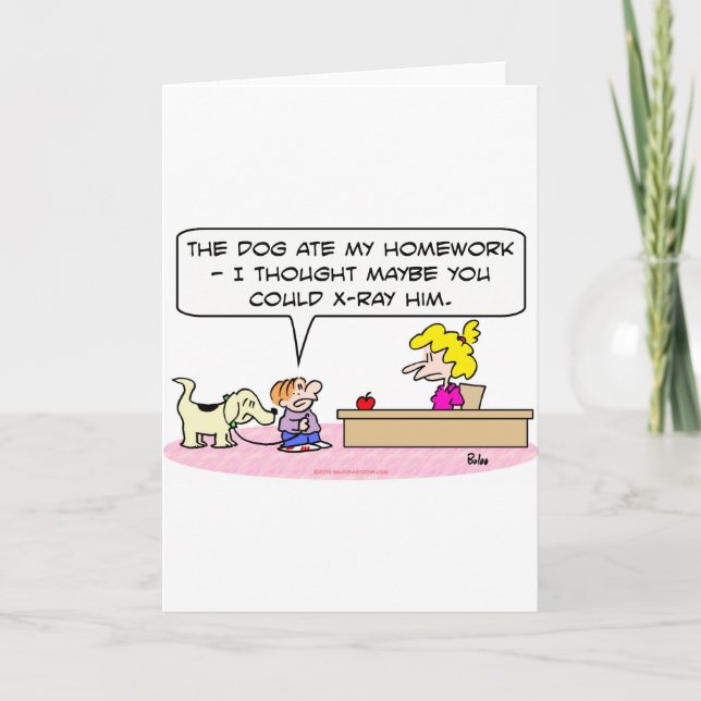 dog ate homework x-ray card (Front)
