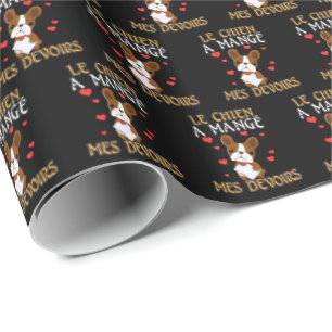 Dog Ate My Homework - Learning French Quote Wrapping Paper