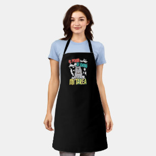 Dog Ate My Homework - Learning Spanish Quote Apron