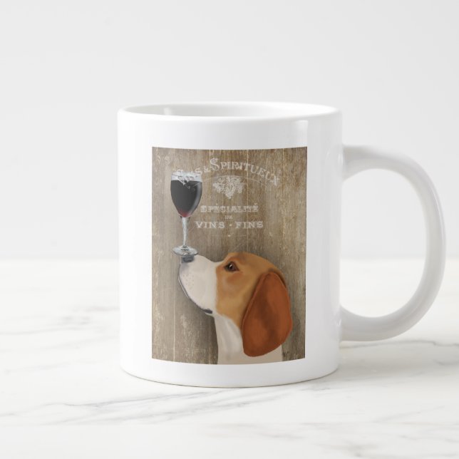 Dog Au Vin Beagle Large Coffee Mug (Right)