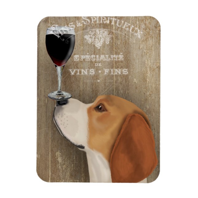 Dog Au Vin Beagle Magnet (Vertical)