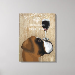 Dog Au Vin Boxer Canvas Print