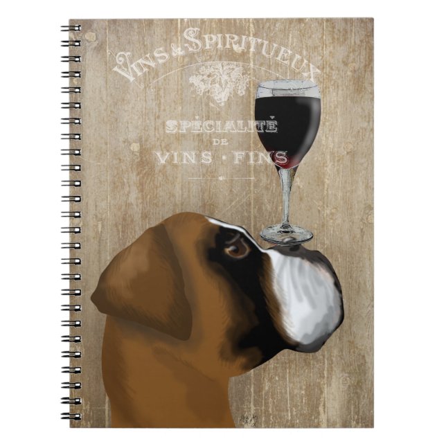 Dog Au Vin Boxer Notebook (Front)