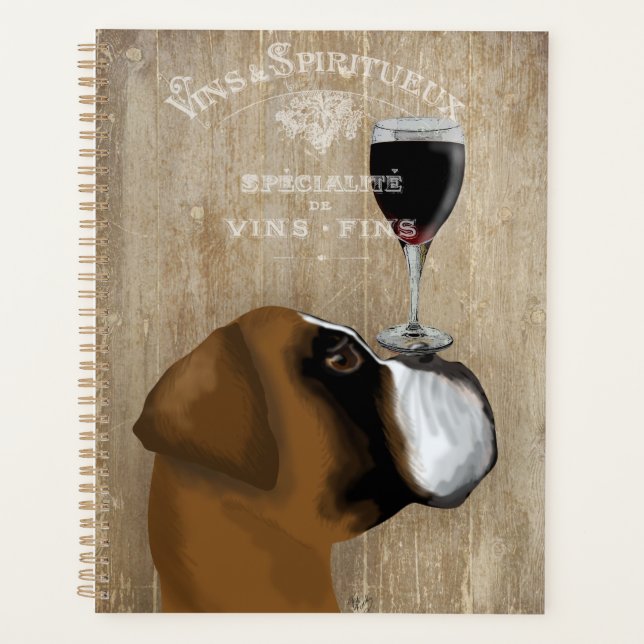Dog Au Vin Boxer Planner (Front)