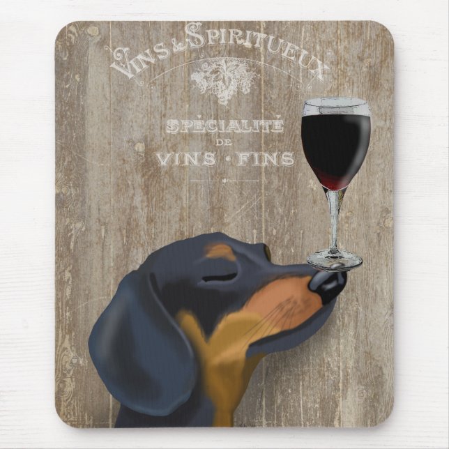 Dog Au Vin Dachshund Mouse Mat (Front)