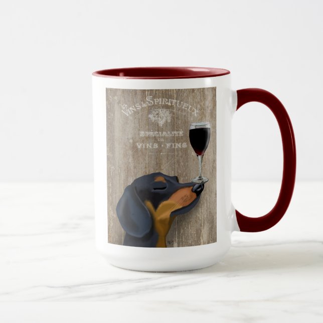 Dog Au Vin Dachshund Mug (Right)