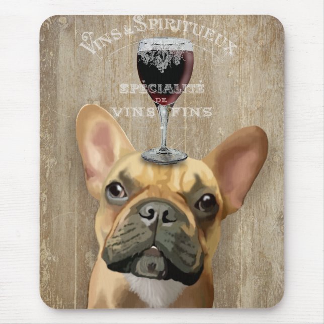 Dog Au Vin, French Bulldog Mouse Mat (Front)