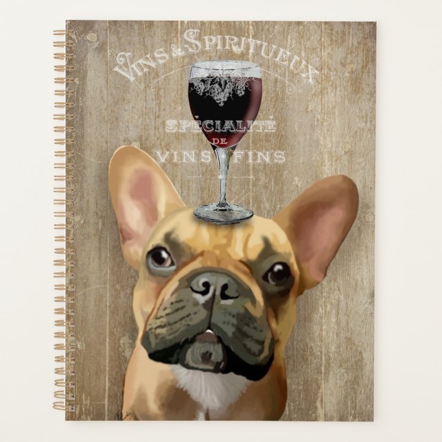 Dog Au Vin, French Bulldog Planner (Front)