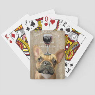 Dog Au Vin, French Bulldog Playing Cards