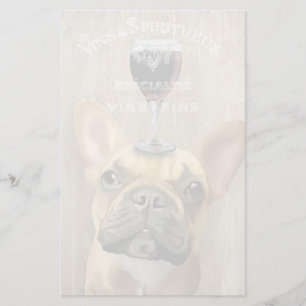 Dog Au Vin, French Bulldog Stationery