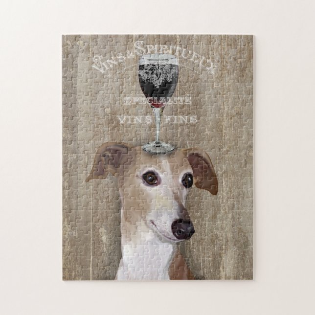 Dog Au Vin Greyhound Jigsaw Puzzle (Vertical)