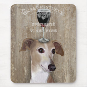 Dog Au Vin Greyhound Mouse Mat